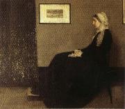 James Abbott McNeil Whistler Arrangement in Gray and Black: Portrait of the Artist's Mother painting